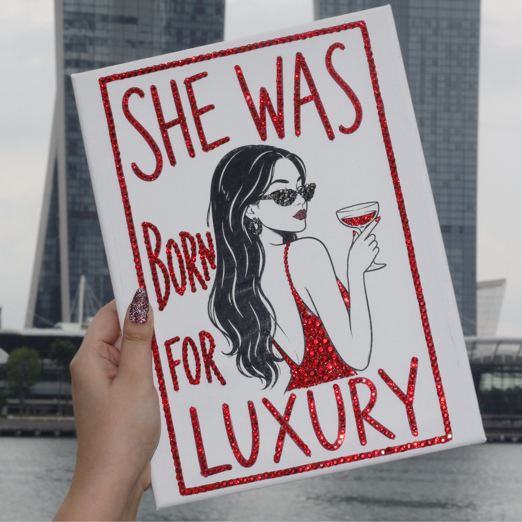 She Was Born For Luxury Premade Canvas