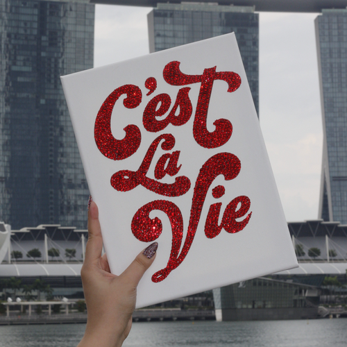 C'est La Vie Premade Canvas