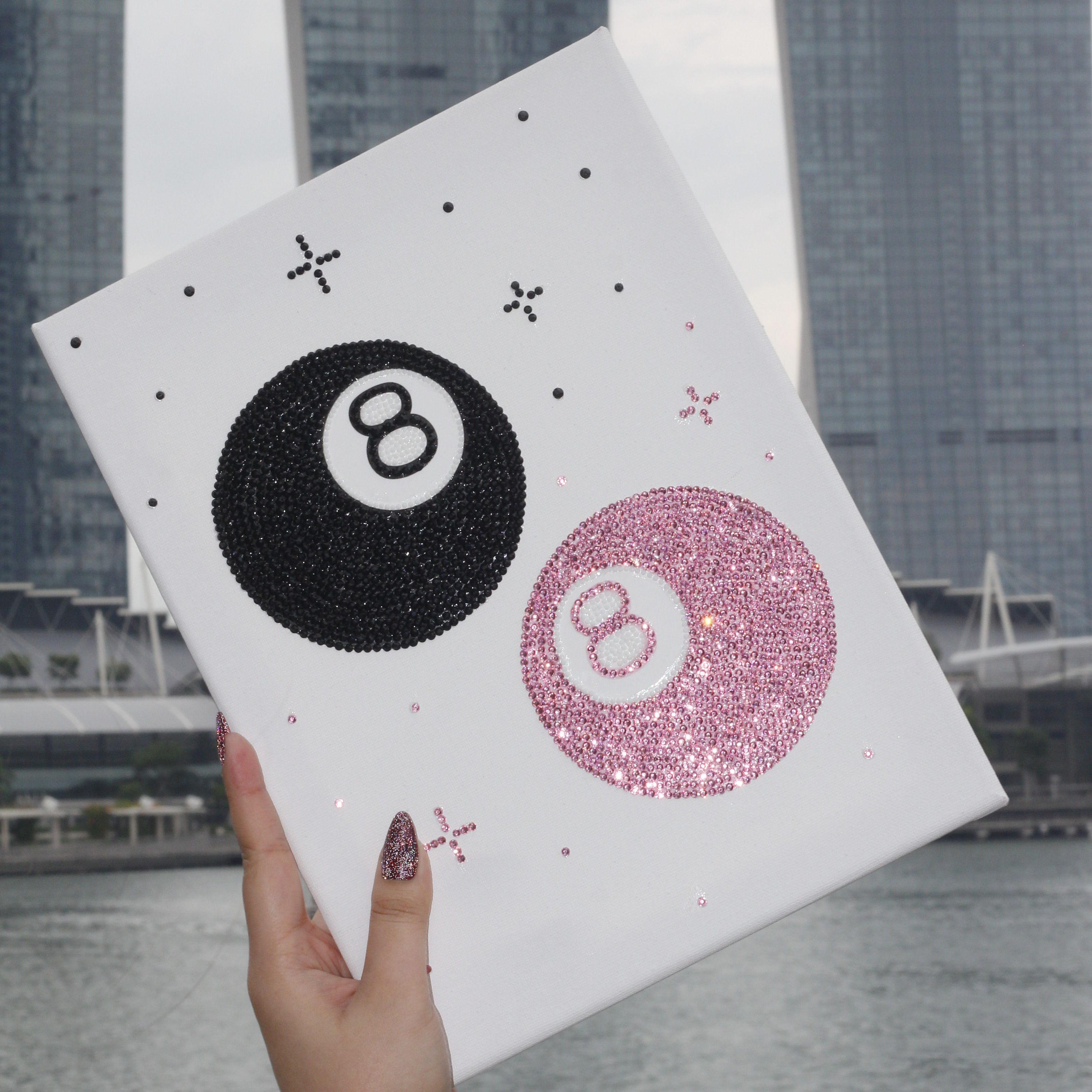Lucky 8 Ball Premade Canvas