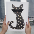 Polka Cat Premade Canvas