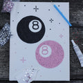 Lucky Ball 8 (Black and Pink) DIY Kit